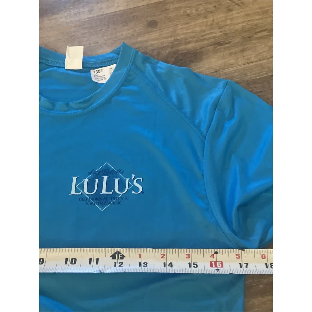PARAGON Light Blue Men's Swim Rash Guard Lulu's N Myrtle Beach‎ SPF 50 Medium